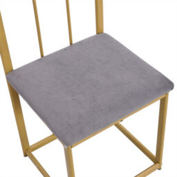 Abrihome Six-Chair Dining Table Set, Dining Room Table And Chair Set, Modern Dining Table Combination, Gold - thumbnail 9