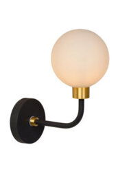 Lucide Berend Classic Wall Light Bathroom - 1Xg9 - Ip44 - Black