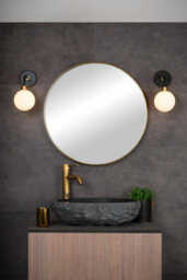 Lucide Berend Classic Wall Light Bathroom - 1Xg9 - Ip44 - Black - thumbnail 7