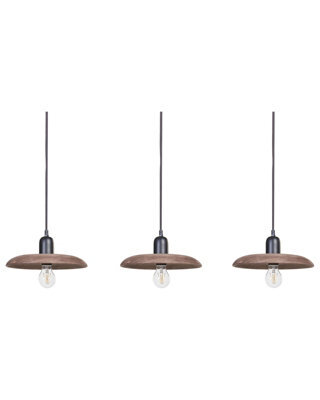Wyld And Coco Mangowood 3-Light Pendant Lamp Natural Wood Shade Boho Handmade Large - image 1