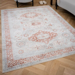 The Rugs Montana Rose Oriental Area Rug And Runner Soft Durable Pet Friendly Easy To Clean Living Room Bedroom 4050Rs - thumbnail 2