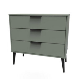 Fuji 3 Drawer Chest Of Drawers In Reed Green (Ready Assembled) - thumbnail 3