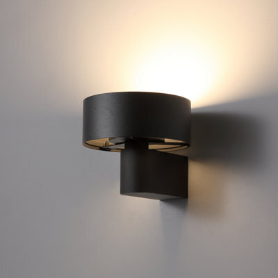 Ultra Beam Lighting Ultrabeam Round Black Indoor Led Wall Light 6 Watt Led 600 Lumen Width 148mm - image 1