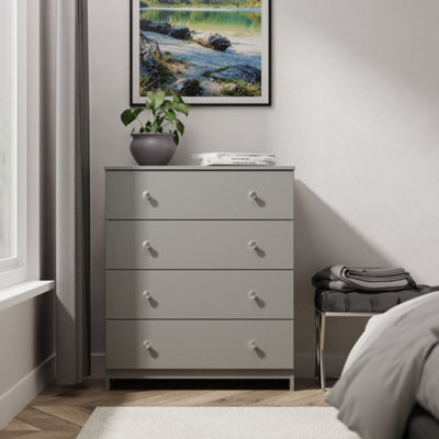 Portland 4 Drawer Chest Of Drawers In Uniform Grey & Dusk Grey (Ready Assembled) - image 1