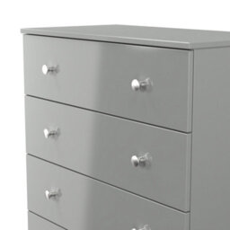 Portland 4 Drawer Chest Of Drawers In Uniform Grey & Dusk Grey (Ready Assembled) - thumbnail 5