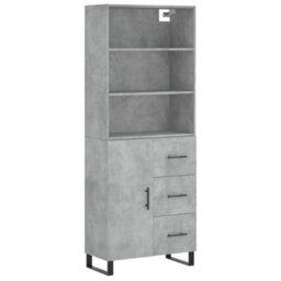 Berkfield Highboard Concrete Grey 69.5X34X180 Cm Engineered Wood - thumbnail 2