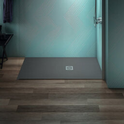Ideal Standard Ultra Flat S+ Shower Tray 30mm 1400 X 800mm In Concrete Grey Including Waste - thumbnail 2
