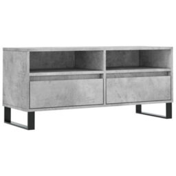 Berkfield Tv Cabinet Concrete Grey 100X34.5X44.5 Cm Engineered Wood - thumbnail 2