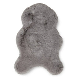 Sheepskin Grey Plain Shaggy Rug, 50mm Thickness Modern Rug, Luxurious Rug For Living Room, & Dining Room-60Cm X 180Cm (Double) - thumbnail 1