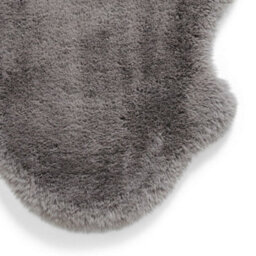 Sheepskin Grey Plain Shaggy Rug, 50mm Thickness Modern Rug, Luxurious Rug For Living Room, & Dining Room-60Cm X 180Cm (Double) - thumbnail 3