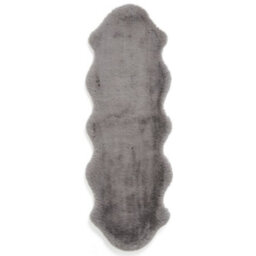 Sheepskin Grey Plain Shaggy Rug, 50mm Thickness Modern Rug, Luxurious Rug For Living Room, & Dining Room-60Cm X 180Cm (Double) - thumbnail 2