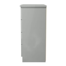 Rovigo Ready Assembled Gloss Dusk Grey 4 Drawer Chest (H)882mm (W)765mm (D)415mm - thumbnail 6