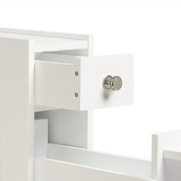 Vonhaus Slim Bathroom Storage Unit, White Slimline Bathroom Cabinet, Narrow & Compact Organiser With Drawers, Holbrook - thumbnail 6