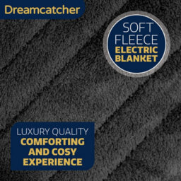 Dreamcatcher Deluxe Black Electric Throw Heated Double Over Blanket Soft Fleece  9 Heat & 12 Timer Settings - thumbnail 2