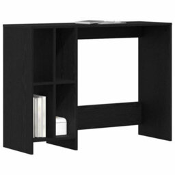 Berkfield Black Oak Desk - 102.5X35X75 Cm Made From Engineered Wood - thumbnail 3