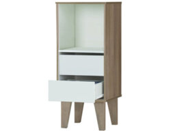 Dorel Home Ruby Bookcase With 2 Drawers In Birch White - thumbnail 3