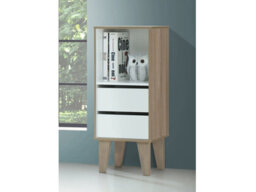 Dorel Home Ruby Bookcase With 2 Drawers In Birch White - thumbnail 2