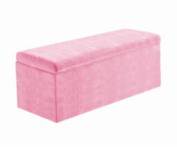 180Cm Large Plain Safar Storage Ottoman Box, Pink Plush Velvet Upholstered Deep Storage Ottoman End Of Bed Bench - thumbnail 4