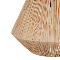 Wyld And Coco Boholuxe Pendant Lamp Natural Straw Shade With Black Iron Base, W33 X H125Cm - thumbnail 6