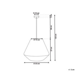 Wyld And Coco Boholuxe Pendant Lamp Natural Straw Shade With Black Iron Base, W33 X H125Cm - thumbnail 3