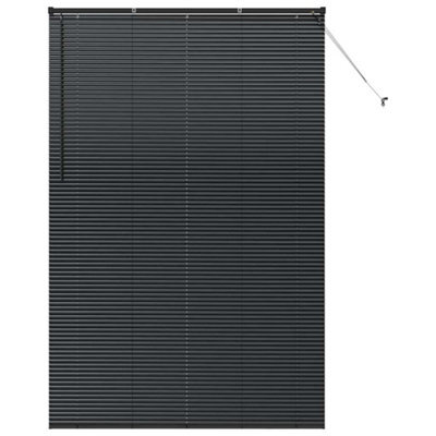 Berkfield Modern Window Blind With Curtains Manual Black Aluminium