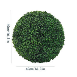Artificial Green Plant Topiary Ball Decorative Balls Home Garden Wedding Decor - thumbnail 1