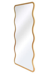 Mirroroutlet The Fluctus Gold Metal Wavy Framed Wall Mirror 170Cm X 80Cm - thumbnail 3