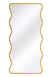 Mirroroutlet The Fluctus Gold Metal Wavy Framed Wall Mirror 170Cm X 80Cm - thumbnail 2