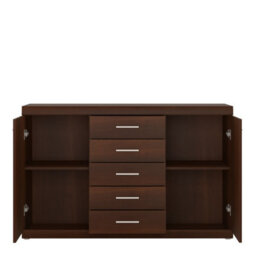 Furniture To Go Imperial 2 Door 5 Drawer Sideboard In Dark Mahogany Melamine - thumbnail 2