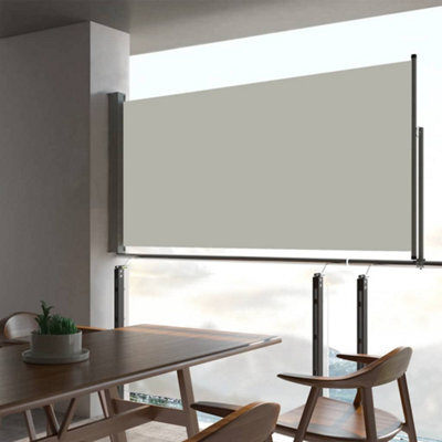 Walplus Patio Retractable Side Awning Garden Sun Shade Canopy Gazebo For Back Door, Porch, Patio 80X300 Cm Cream - image 1