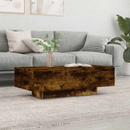 Berkfield Modern Coffee Table Smoked Oak 100X49.5X31 Cm Engineered Wood - thumbnail 2