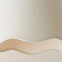 Valuelights Mabel Small Natural Scallop Edge Linen Lamp Shade (D)25Cm - thumbnail 5