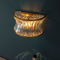 Luminosa Lighting Luminosa Vittoria Wall Lamp Warm Brass Plate, Crystal And Clear Glass - thumbnail 5