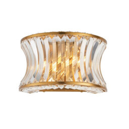 Luminosa Lighting Luminosa Vittoria Wall Lamp Warm Brass Plate, Crystal And Clear Glass - thumbnail 1