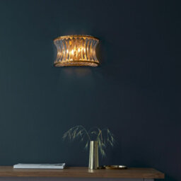 Luminosa Lighting Luminosa Vittoria Wall Lamp Warm Brass Plate, Crystal And Clear Glass - thumbnail 3