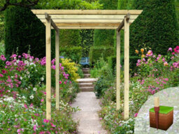 Edecks Royal Walkway Wooden Garden Pergola (W 2400mm X D 2400mm) With Concrete In Posts (2.7M) - thumbnail 5