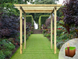 Edecks Royal Walkway Wooden Garden Pergola (W 2400mm X D 2400mm) With Concrete In Posts (2.7M) - thumbnail 3
