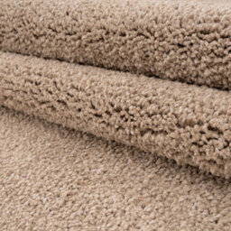 Loomed Machine Washable Shaggy Rug Fawn Beige Fluffy Mats 160Cm X 230Cm - thumbnail 5