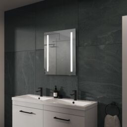 Sensio Isla White Rectangular Wall-Mounted Bathroom & Wc Illuminated Contemporary Illuminated Mirror (H)65Cm (W)50Cm - thumbnail 3