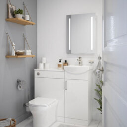 Sensio Isla White Rectangular Wall-Mounted Bathroom & Wc Illuminated Contemporary Illuminated Mirror (H)65Cm (W)50Cm - thumbnail 1