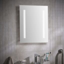Sensio Isla White Rectangular Wall-Mounted Bathroom & Wc Illuminated Contemporary Illuminated Mirror (H)65Cm (W)50Cm - thumbnail 4