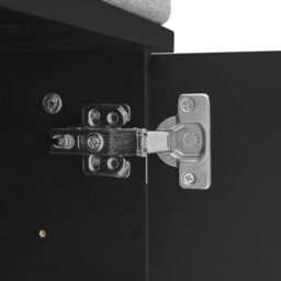 Matteo Modern Luxury Wardrobe Set With Shoe Bench And Gold Accents - Black - thumbnail 7