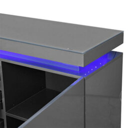 Furniture in Fashion Odessa Grey High Gloss Sideboard With 2 Door 4 Drawer And Led - thumbnail 8