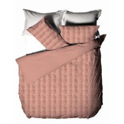 Linen House Haze Tufted Polka Dot 100% Cotton Duvet Cover Set, Super King, Pink - thumbnail 4
