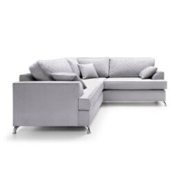 Abakus Direct Ferguson Corner Sofa Light Grey Velvet - thumbnail 2