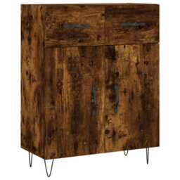Berkfield Highboard Smoked Oak 69.5X34X180 Cm Engineered Wood - thumbnail 7