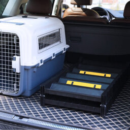 Living And Home Folding Portable Dog Pet Stairs Ramp Black Weight Capacity Up To 75Kg - thumbnail 7