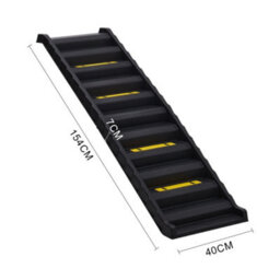 Living And Home Folding Portable Dog Pet Stairs Ramp Black Weight Capacity Up To 75Kg - thumbnail 5