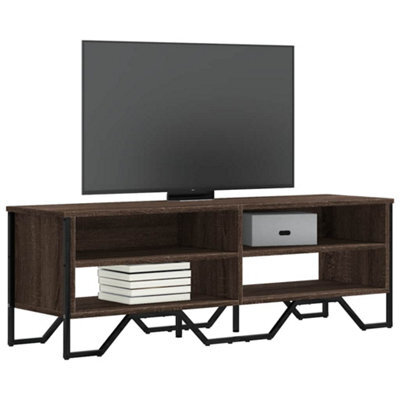 Vidaxl Tv Cabinet Brown Oak 122X34X41 Cm Engineered Wood - image 1