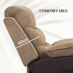 Homcom Power Lift Riser Recliner Chair With High Back, Remote, Brown - thumbnail 6